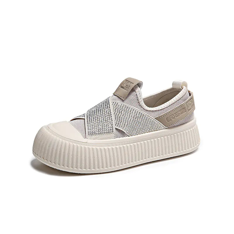 Platform Mesh Slip-On Sneakers