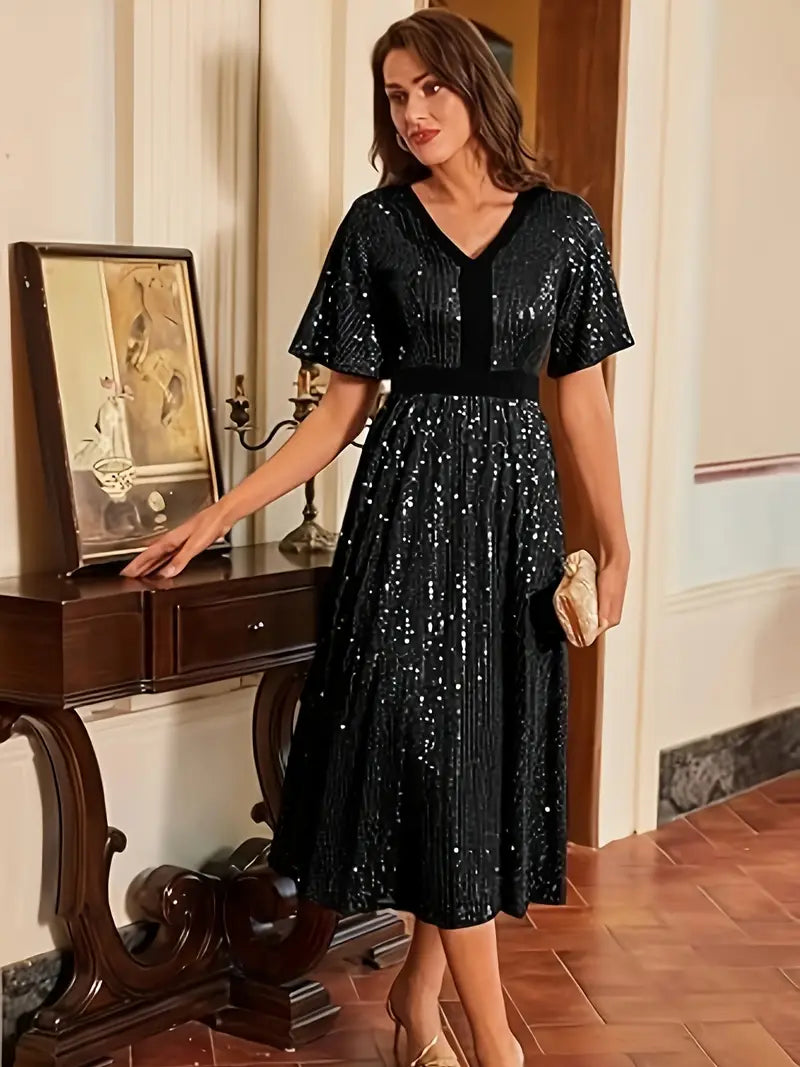 Gemma Sequin Midi Dresses