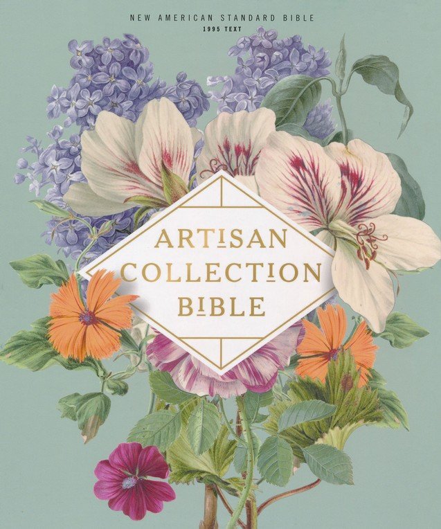 NASB Artisan Almond Floral Collection Bible