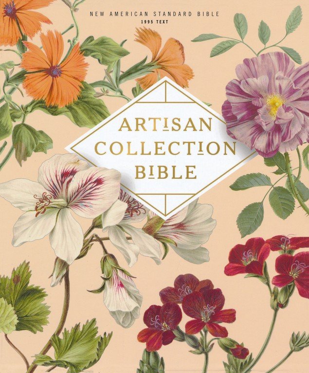 NASB Artisan Almond Floral Collection Bible