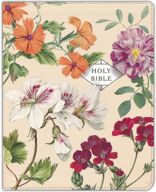 NASB Artisan Almond Floral Collection Bible