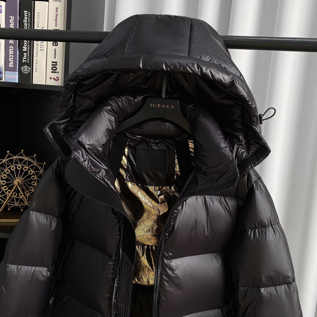 Black Gold Duck Down Puffer Jacket