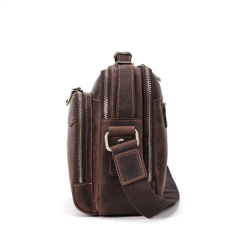 CONTACTS Multifunctional Crazy Horse Leather Bag