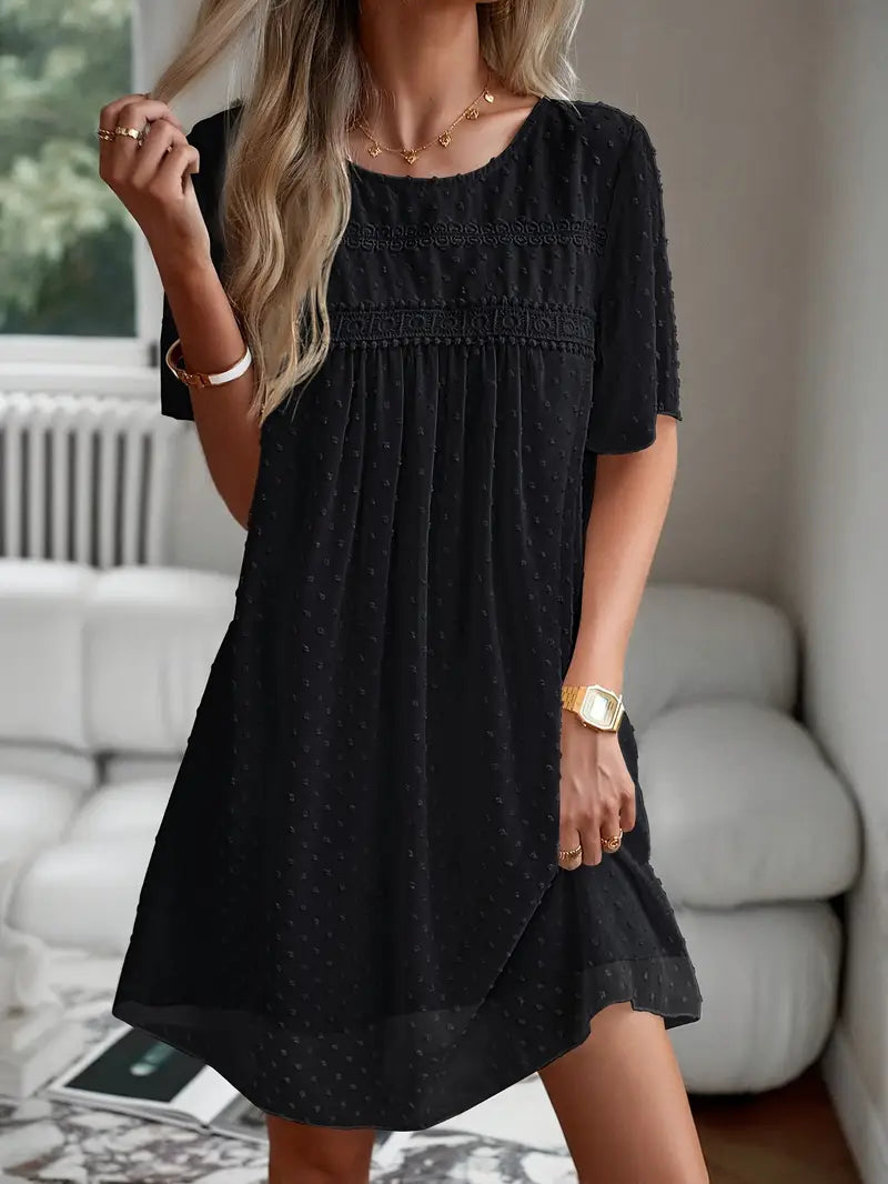 Chiffon Polka Dot Baby Doll Shortie Nightie