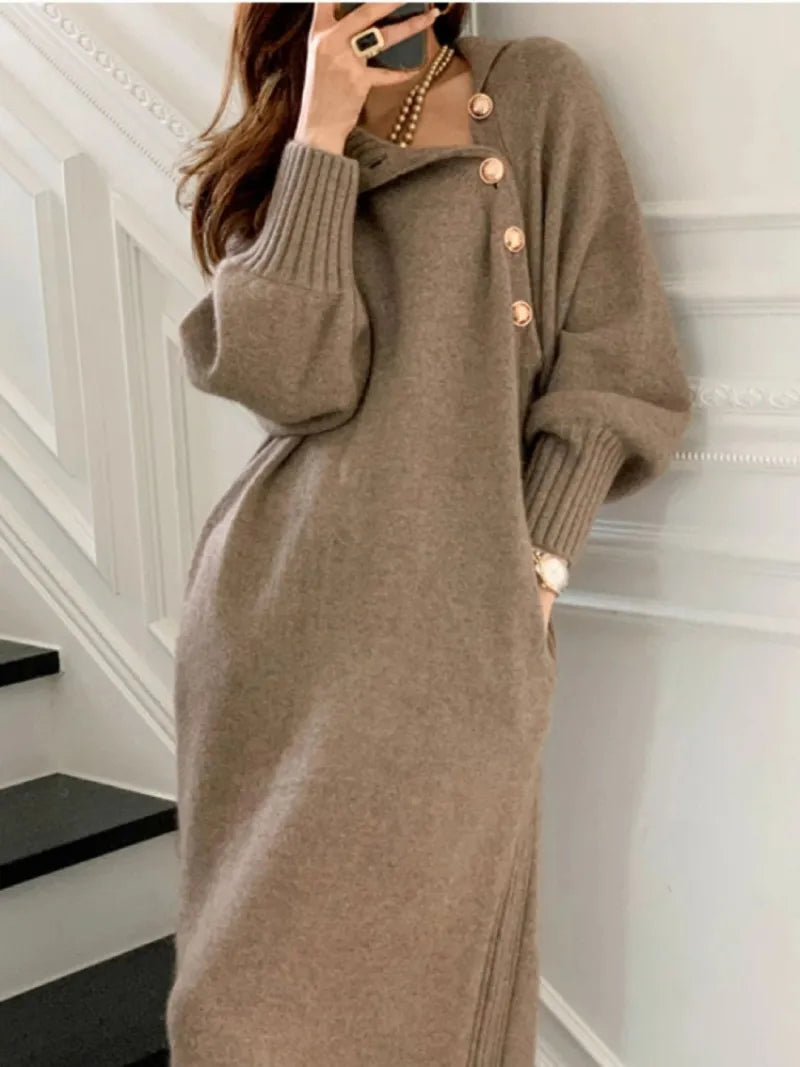 Turtleneck Knit Dress