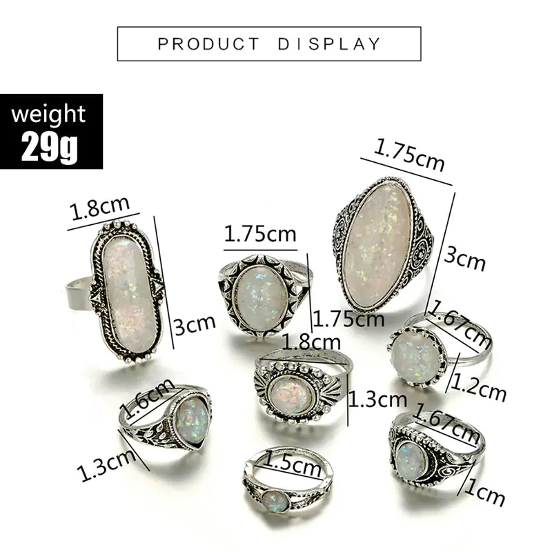 Antique Silver Ring Set