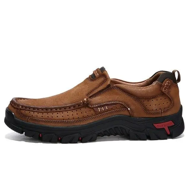 Outdoor Genuine Leather Slip-On Loafers