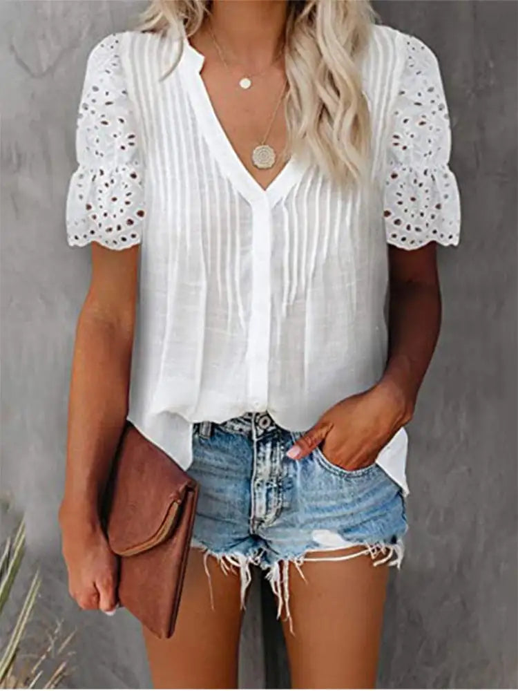 V-neck Emily Lace Shirt
