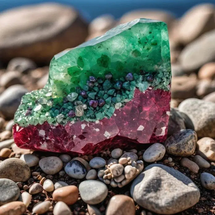 Ruby Zoisite Quartz Stone Pendant