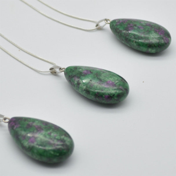 Ruby Zoisite Quartz Stone Pendant