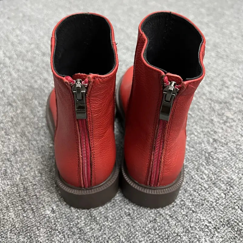 Genuine Leather Chelsea Ankle Boots