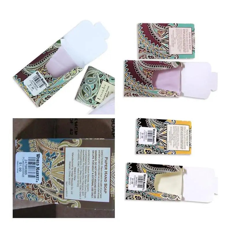 Paper Hand Soap Sheets (4 Packets x 25 Sheets)