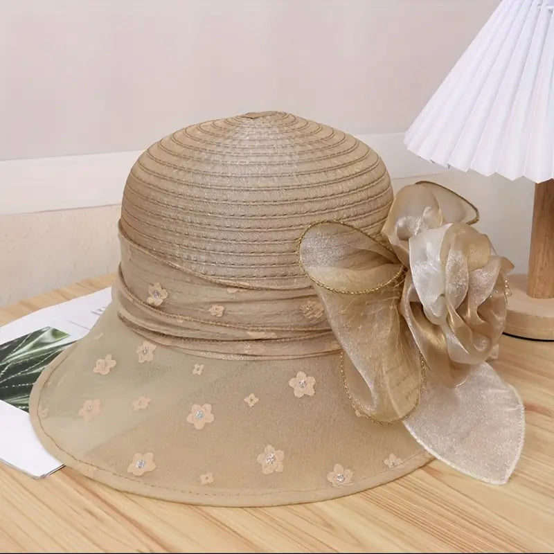 Versatile Two-Tone Floral Hats