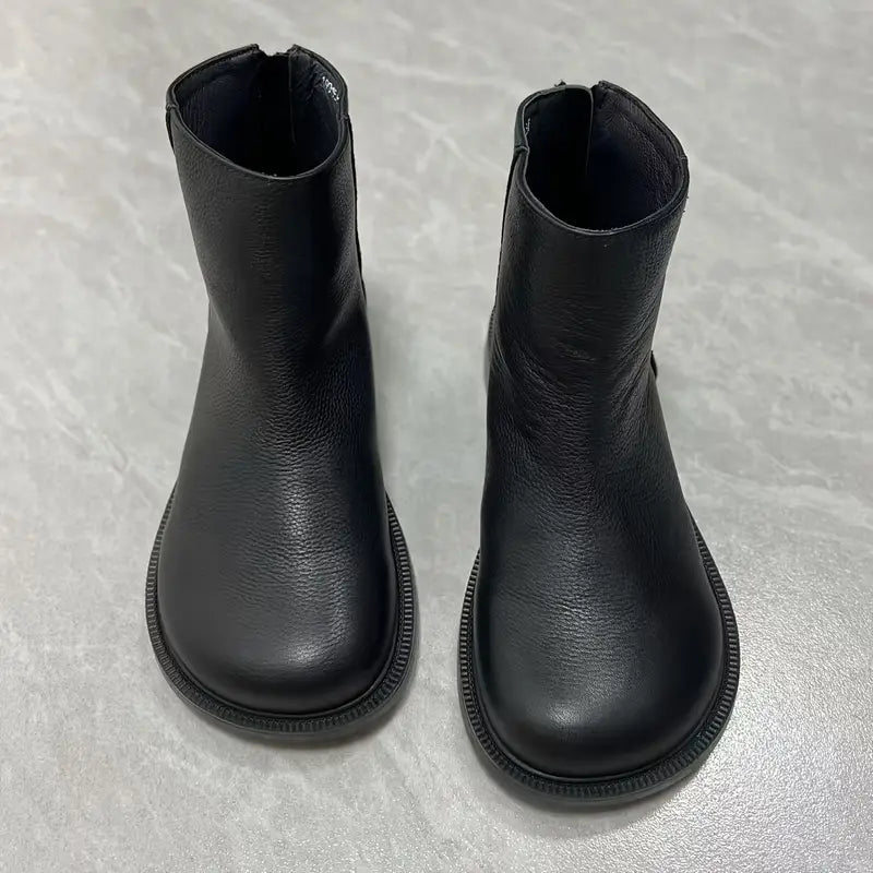 Genuine Leather Chelsea Ankle Boots