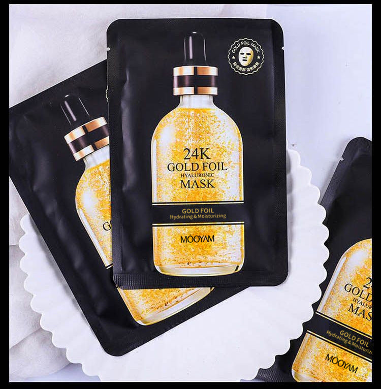 24k Gold Foil Hyaluronic Acid Hydrating Masks