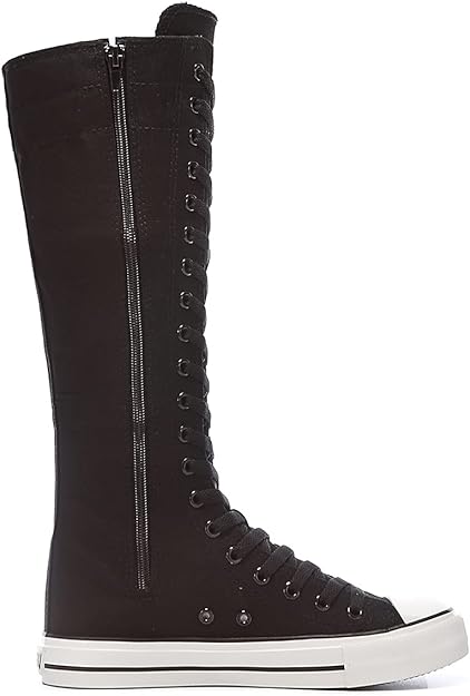 High-Top Canvas Moccasin Sneakers