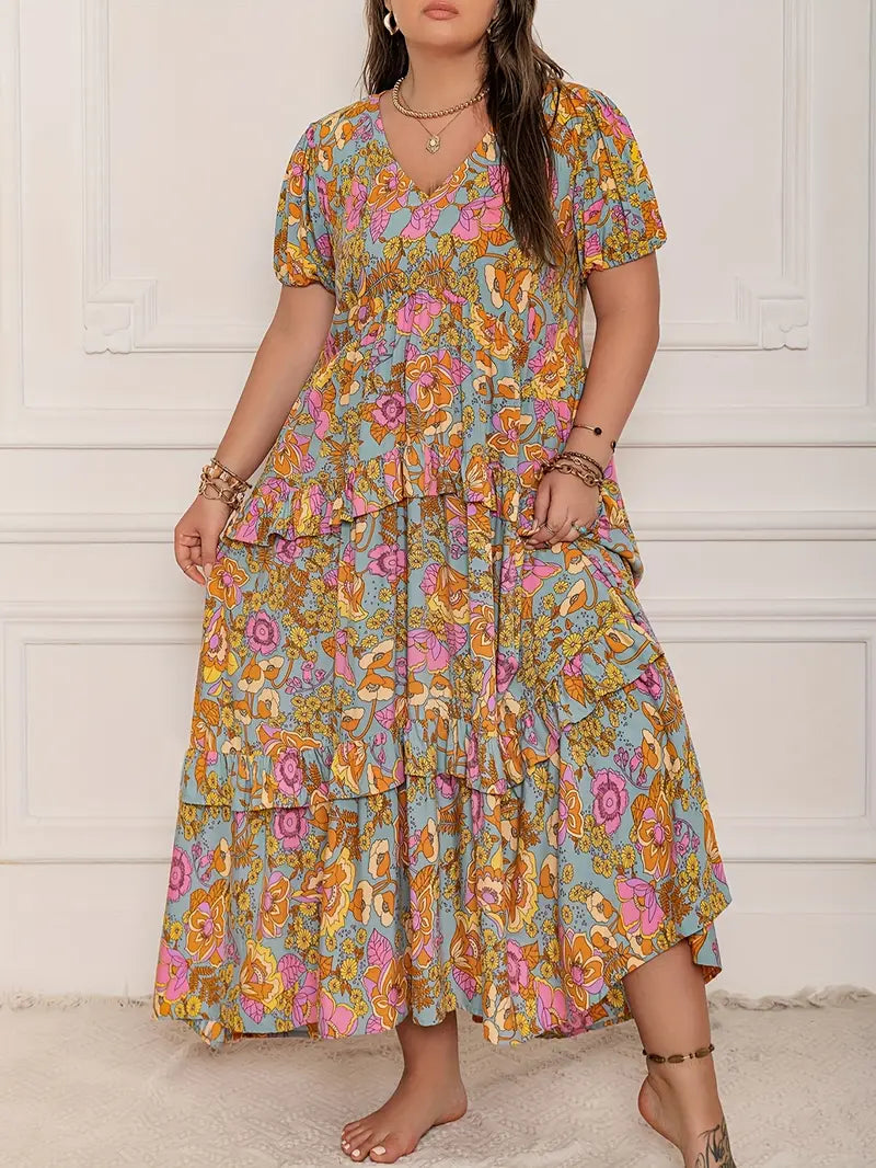 Rustty Dustty Plus Size Viscose Boho Dress