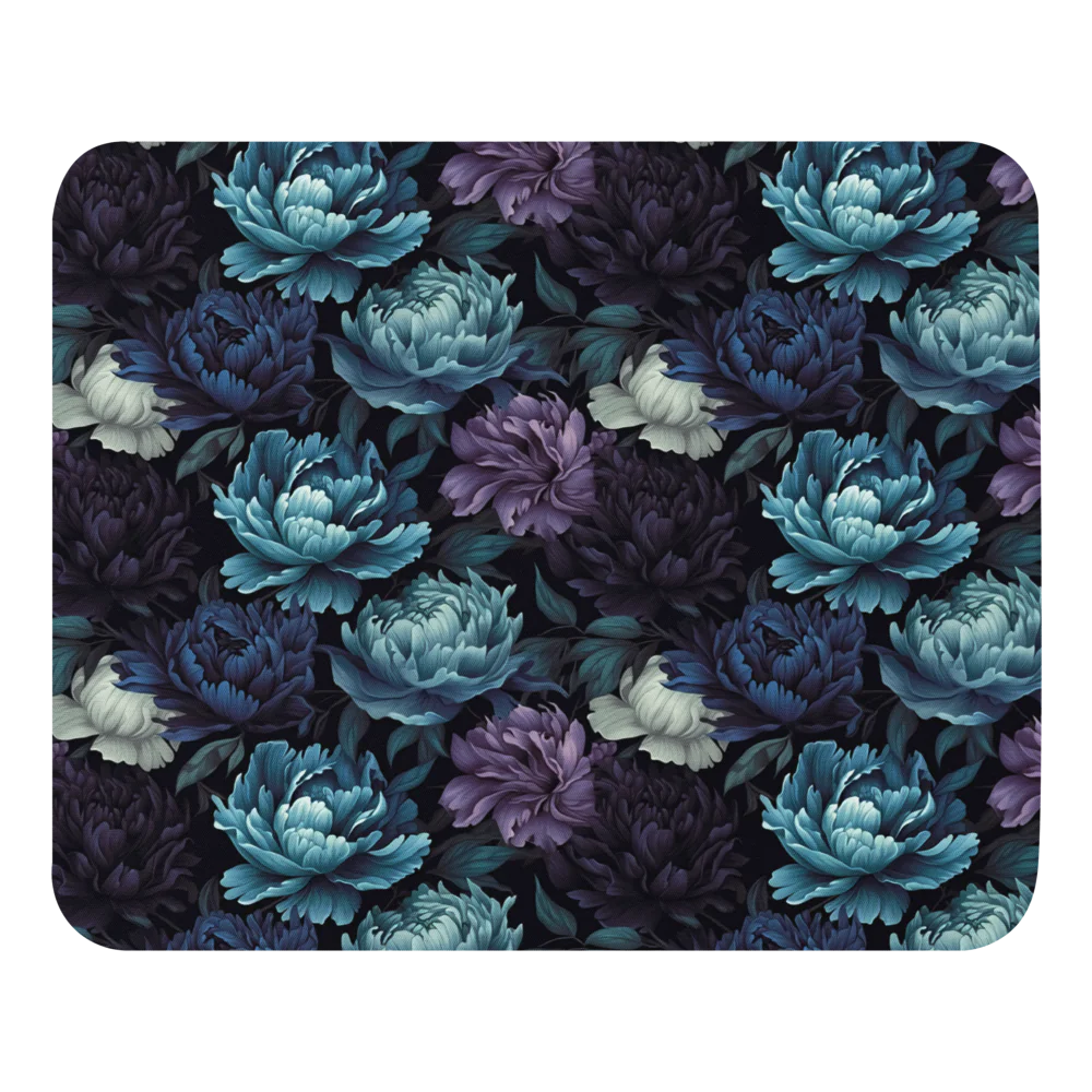 Blue BloomZ Mouse Pad