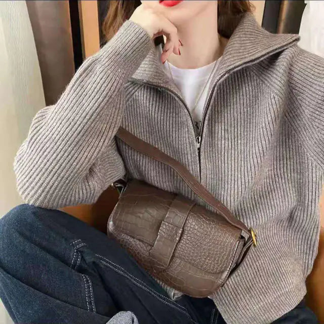Solid Vintage Sweater Cardigan