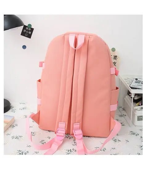 5-Piece Canvas School and Travel Backpack Set