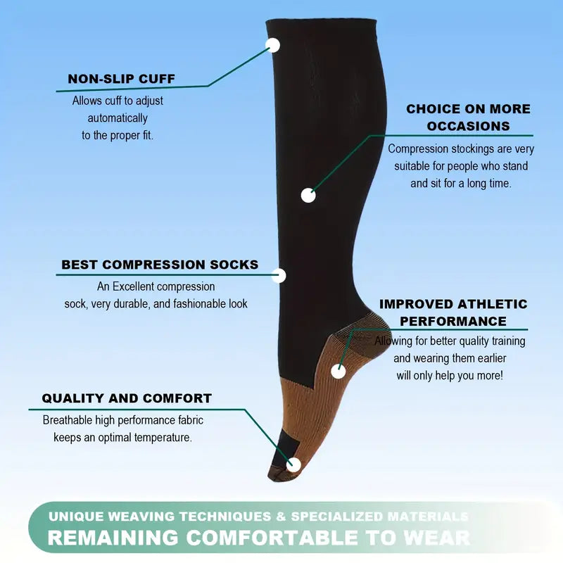 Copper Compression Knee High Socks