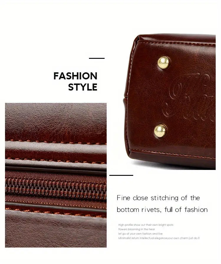 2025 New Vintage Retro Wax Leather Messenger Bags