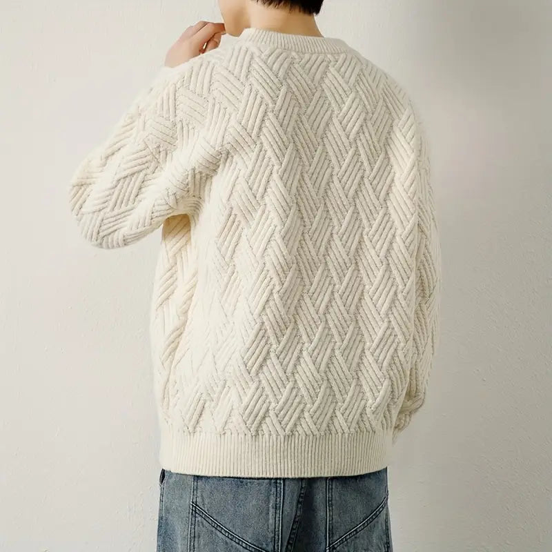 Hawthorne Acrylic Loose Knitted Aran Pullover Sweaters