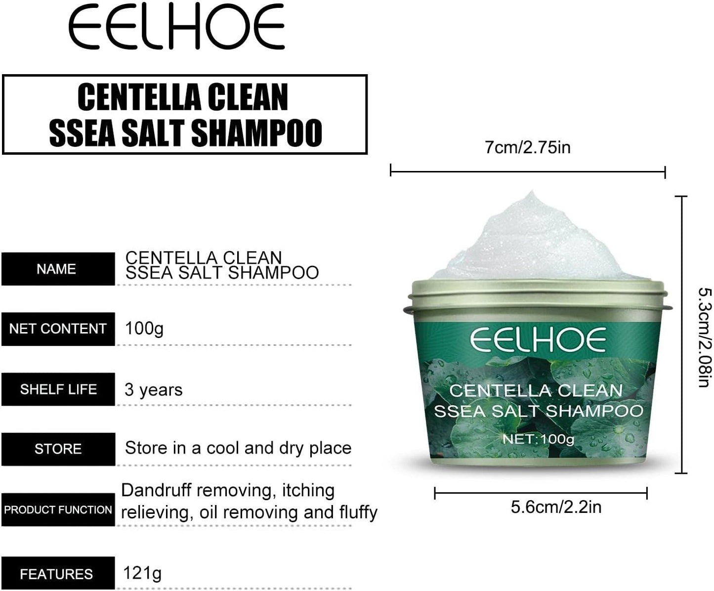 EELHOE Centella Clean Sea Salt Shampoo