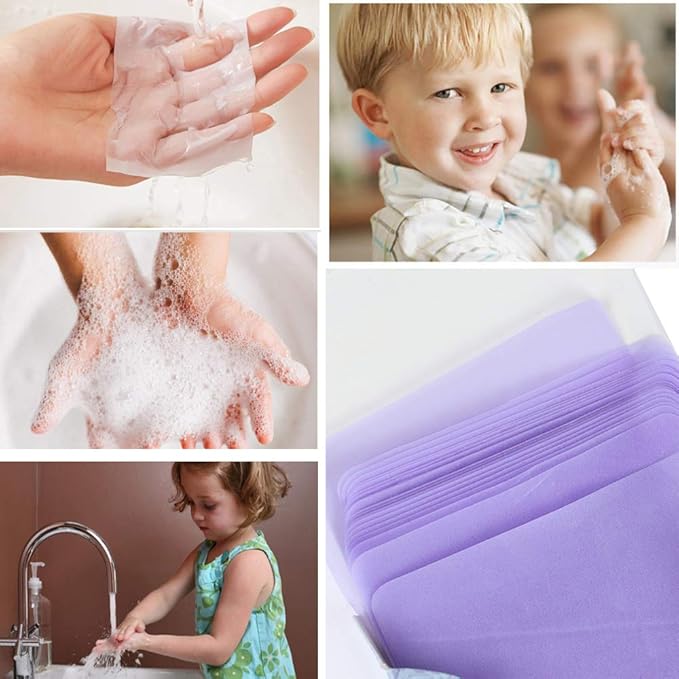 Paper Hand Soap Sheets (4 Packets x 25 Sheets)