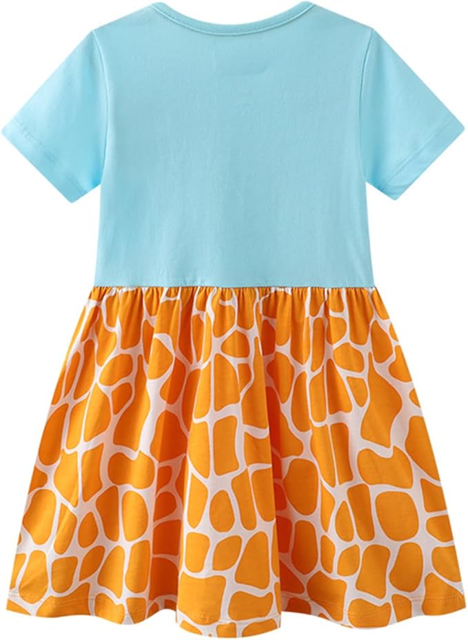 Jumping Meters Giraffe Short Sleeve Dress