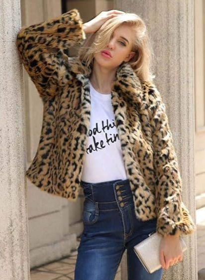 Leopard Faux Fur Teddy Coat