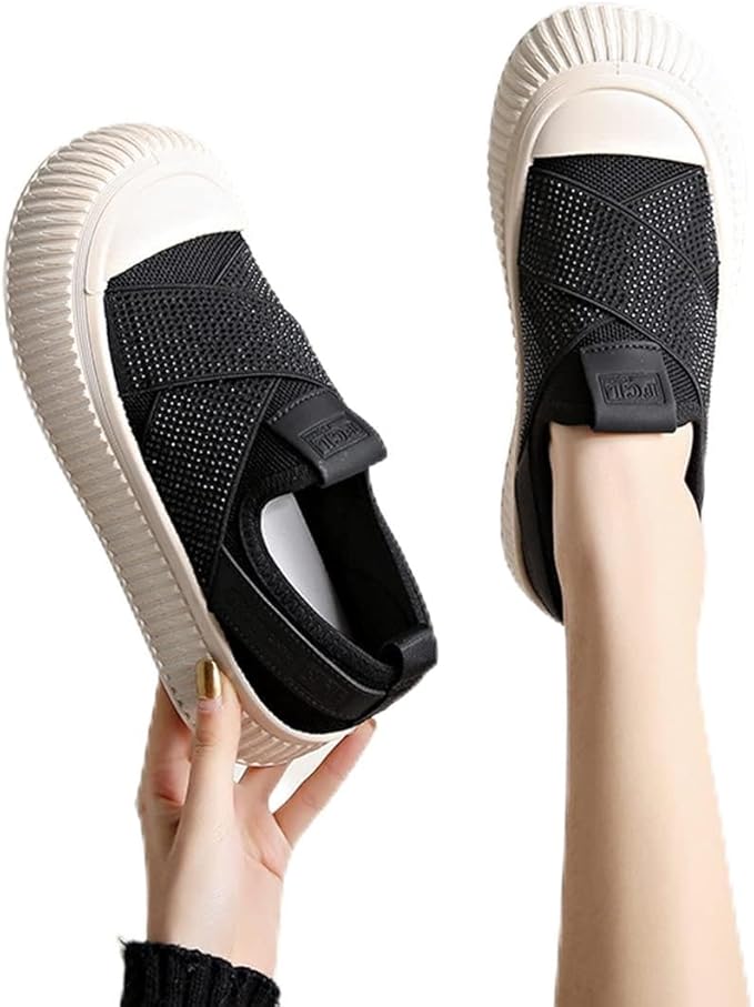 Platform Mesh Slip-On Sneakers