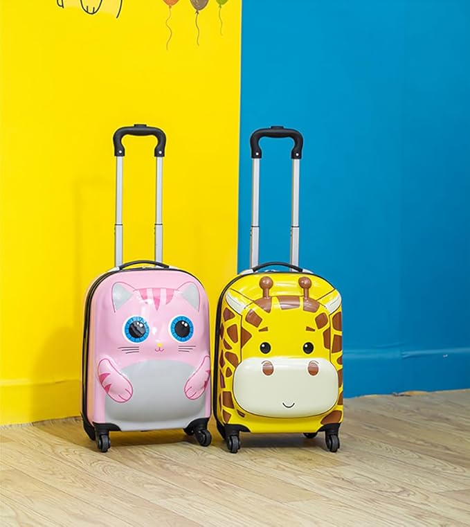 3D Cartoon Animal Rolling Luggage Suitcases