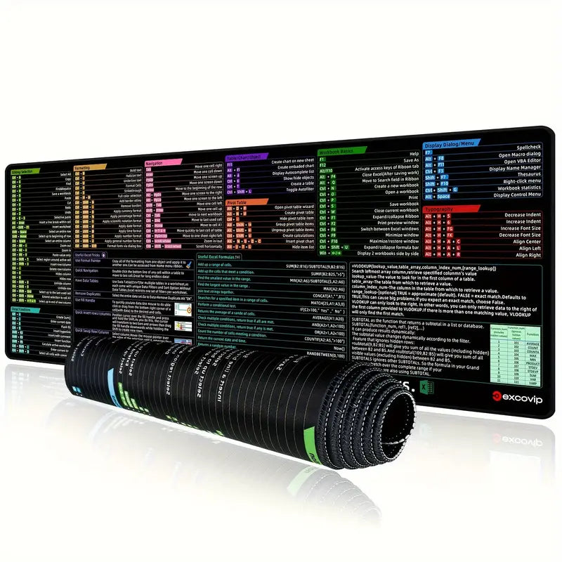 Shortcut Key Oversized Desk Mouse Pad