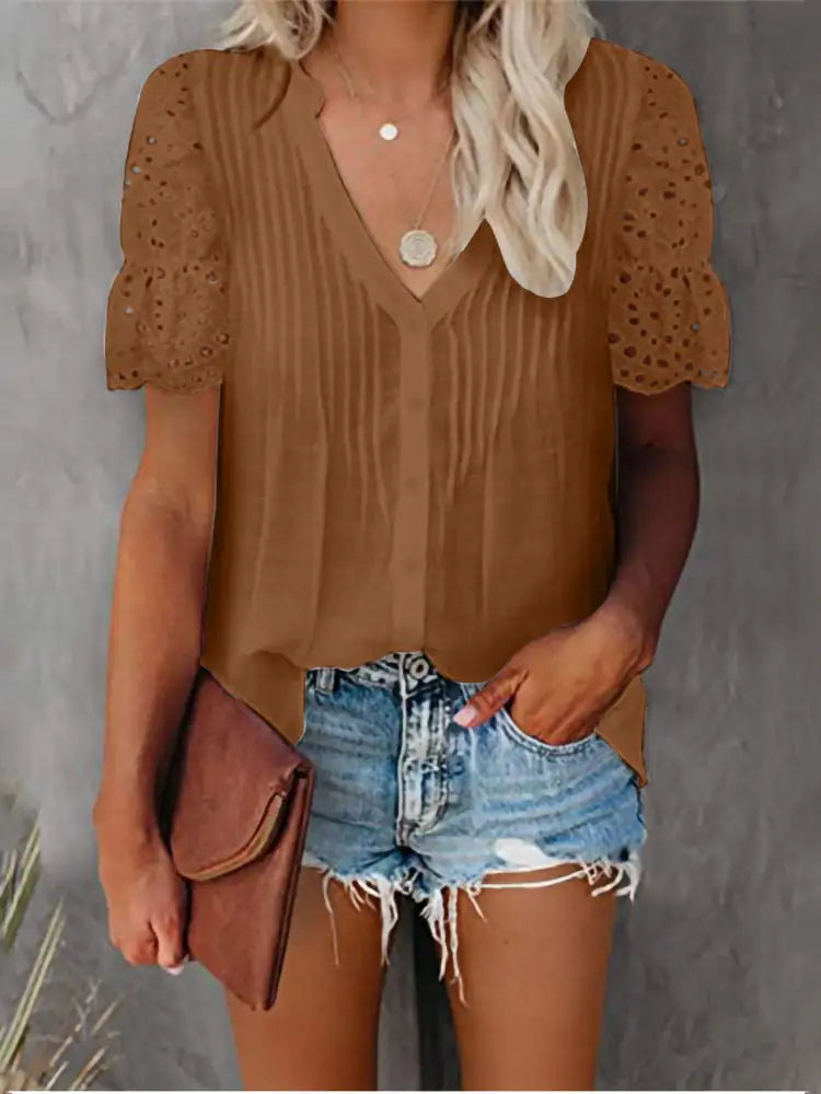 V-neck Emily Lace Shirt