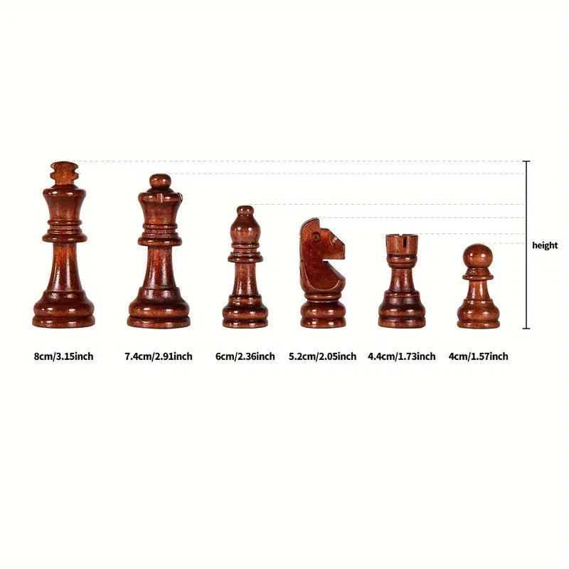 Handmade Traditional Wooden Folding Chess Set
