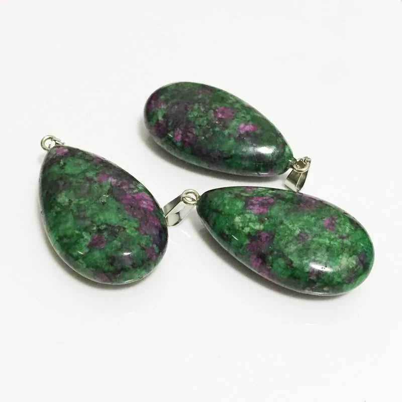 Ruby Zoisite Quartz Stone Pendant