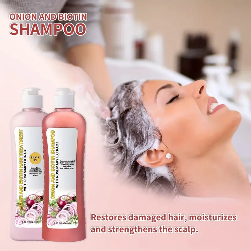 Natural Onion & Rosemary Revive Biotin Shampoo & Conditioner