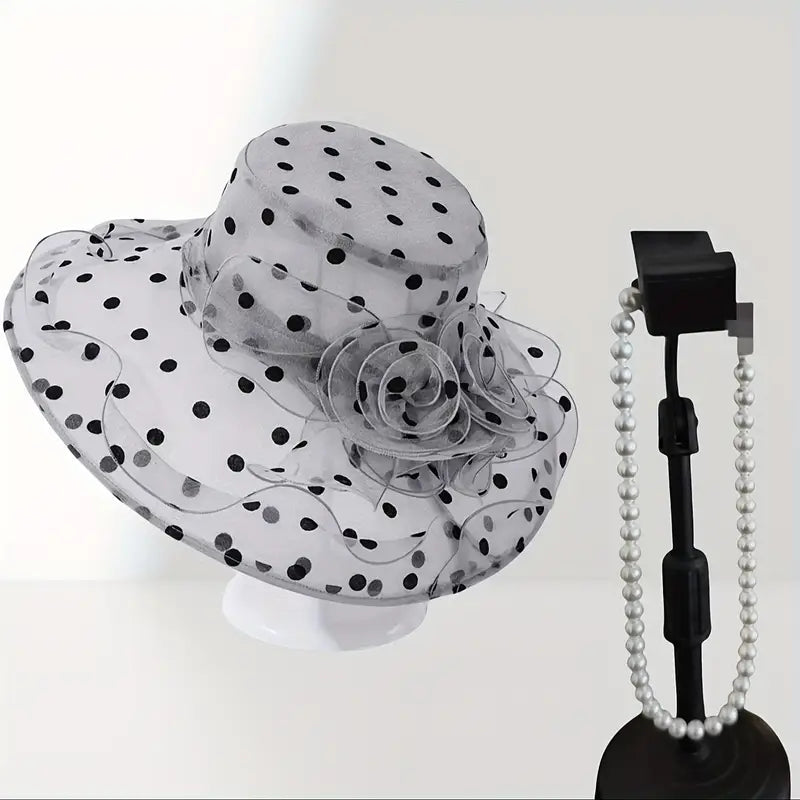 Polka Dot Wide Brim Sun Hats