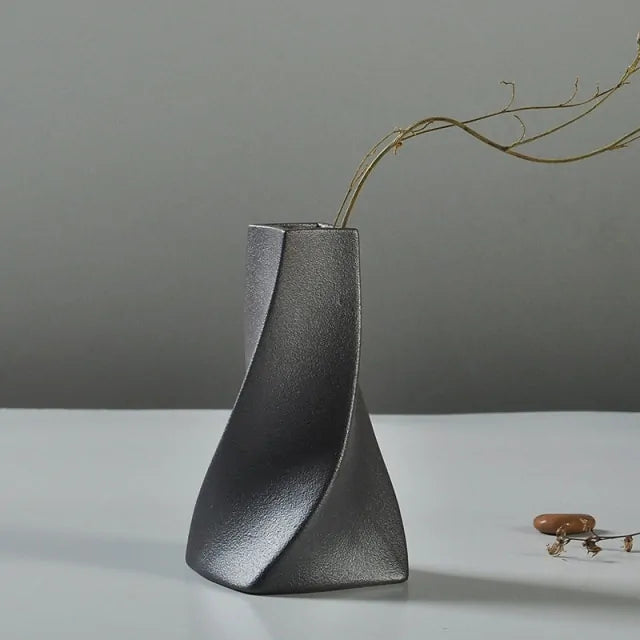 Minimalist Black Glaze Vases