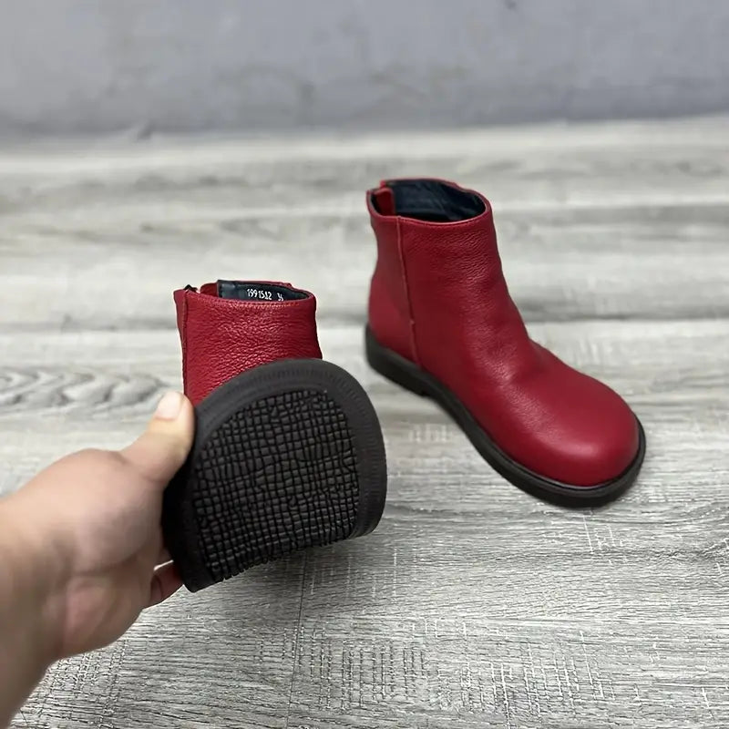 Genuine Leather Chelsea Ankle Boots