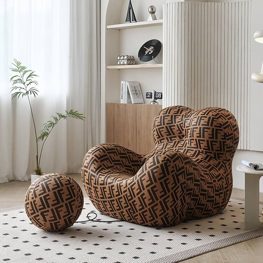 Ergonomic Leisure Ice Cotton Sofa + Ball Chairs