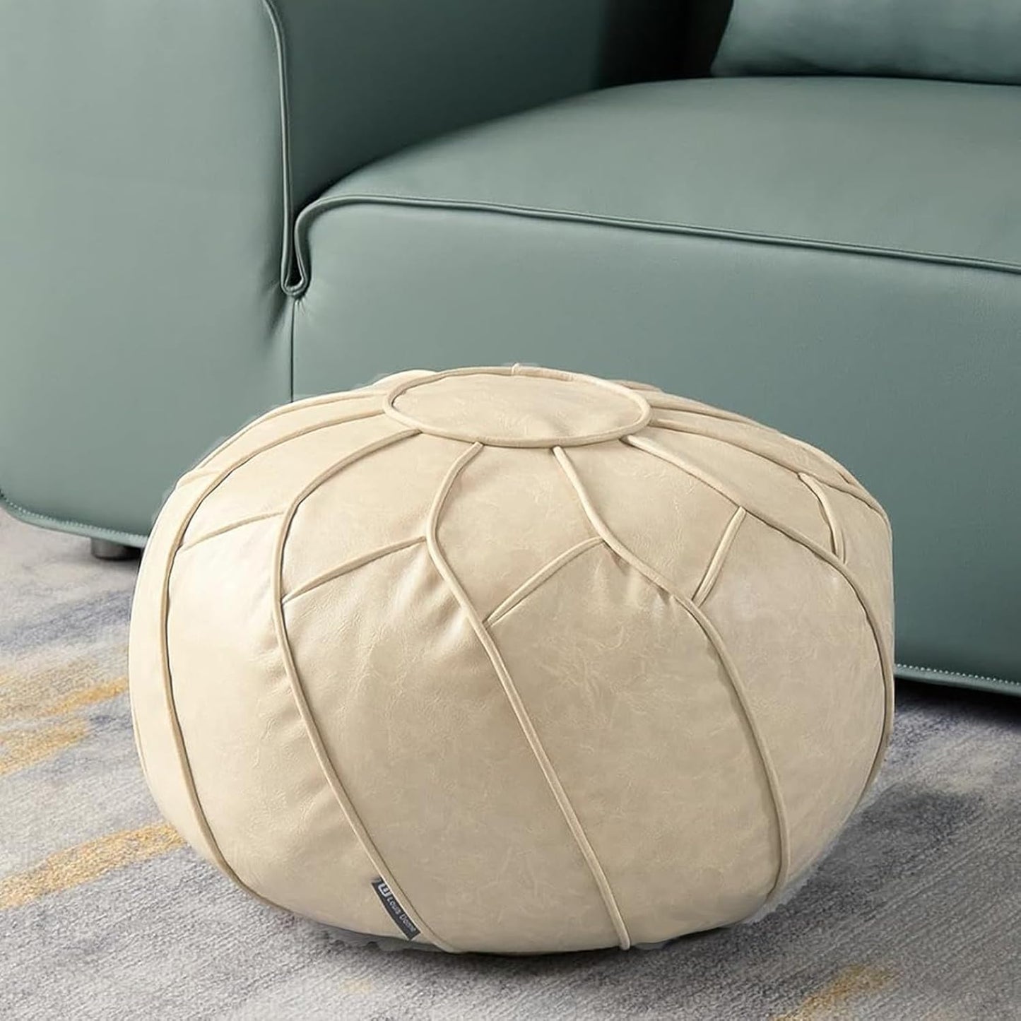 Moroccan Dual Purpose Vegan Leather Ottoman