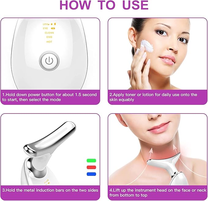 LED Photon Beauty Facial Massager