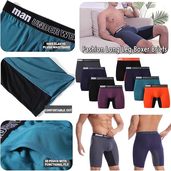 Man Underwear Long Boxers
