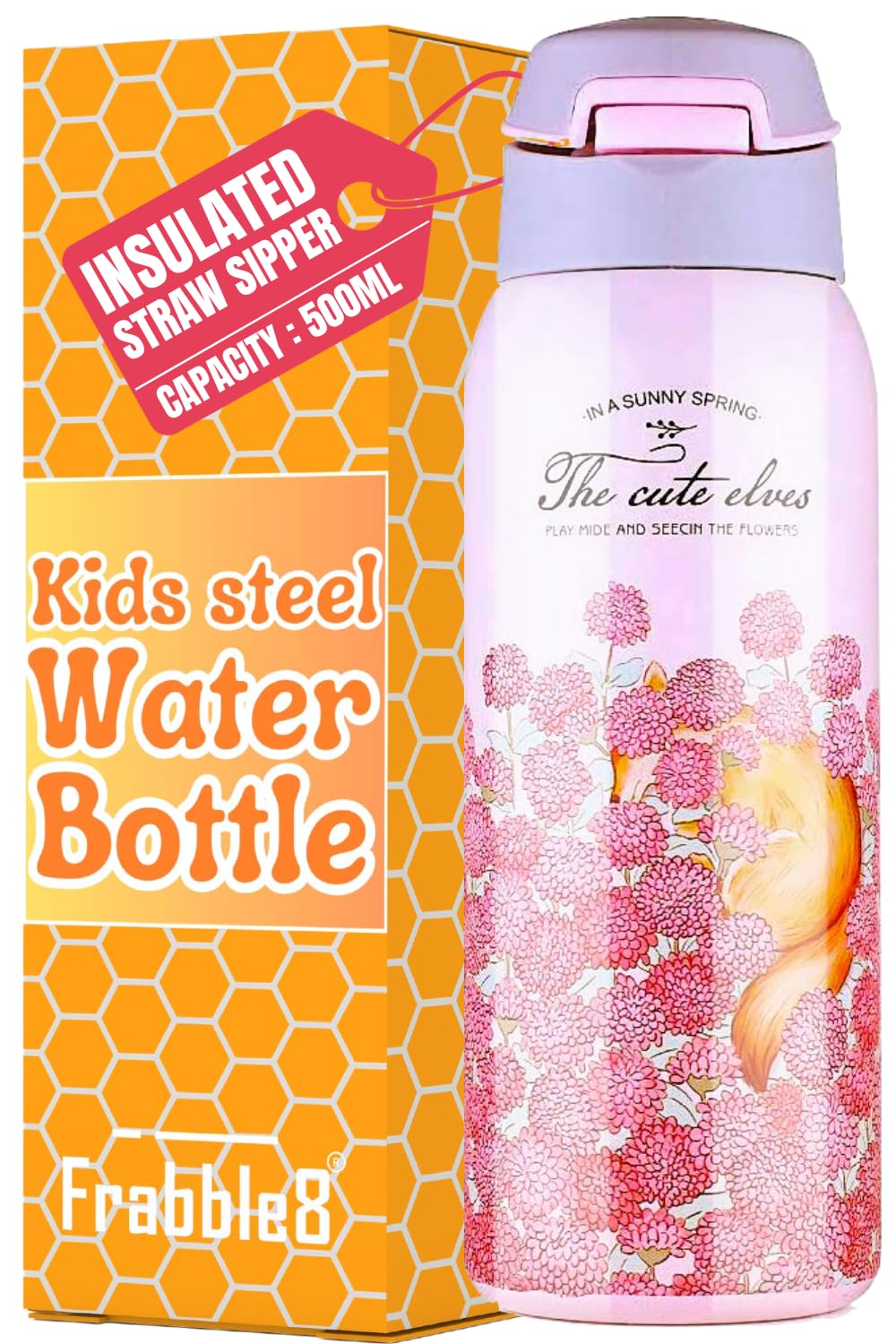 The Cute Elves Straw Water Bottles  (Nuan Qin Cup)