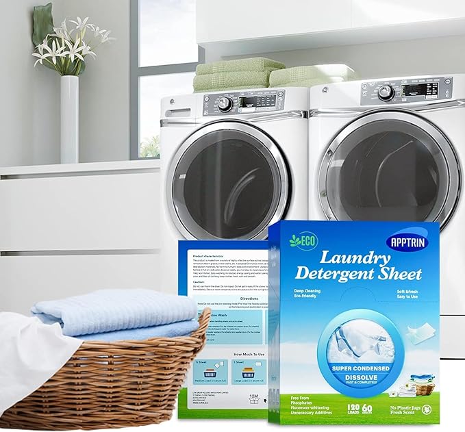 APPTRIN Eco Laundry Detergent Sheets