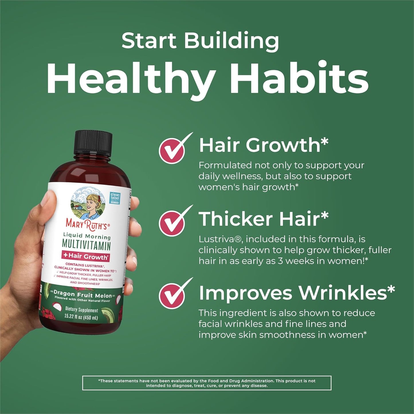 Mary Ruth's Liquid Morning Multivitamin + Hair Growth