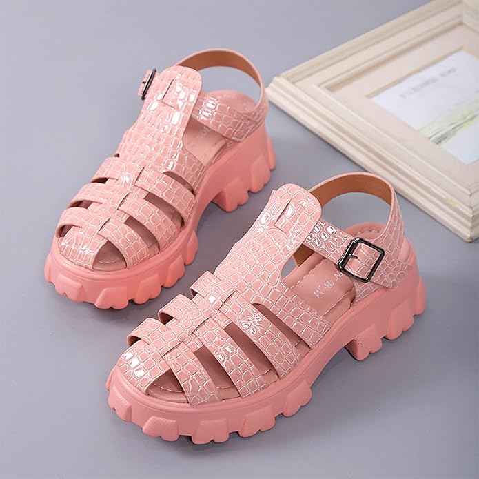 Omeslike Platform Roman Sandals