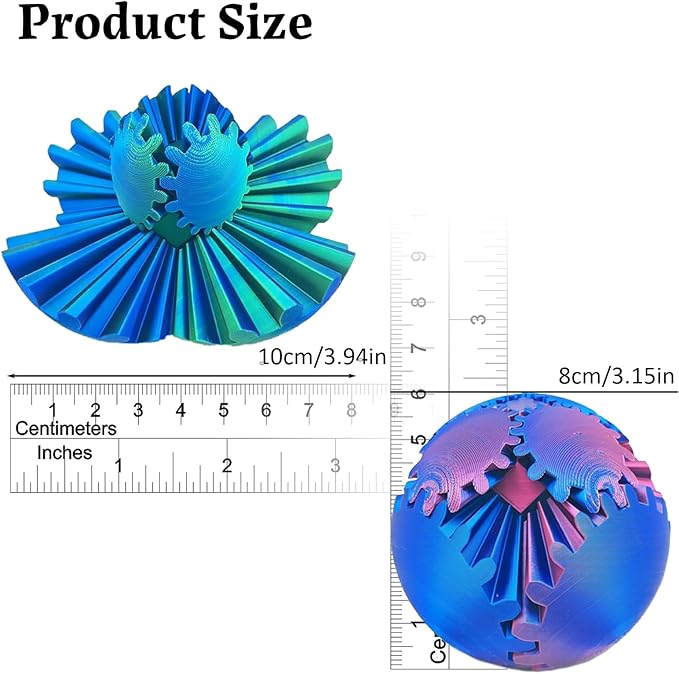 Innovative 3D Rotating Gear Fidget Balls